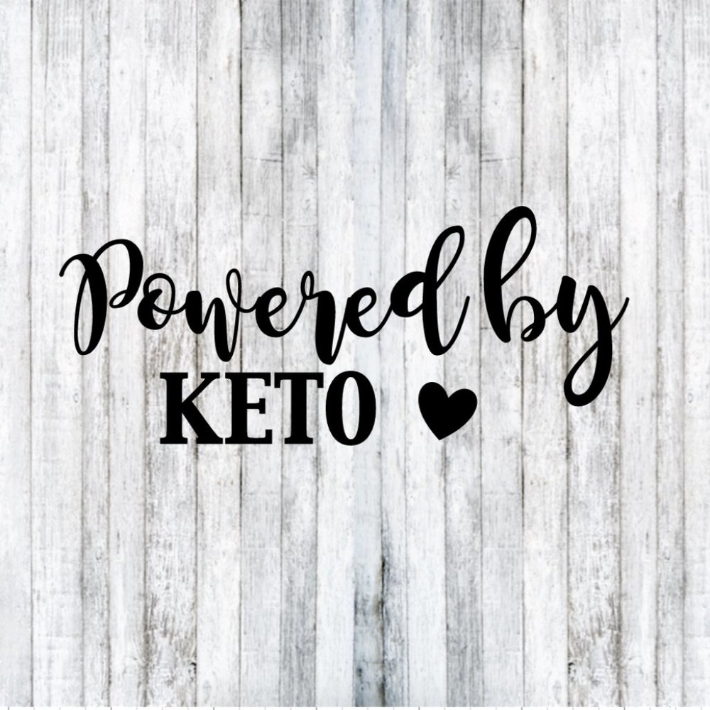Powered By Keto Heart Car Window Decal